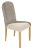 Chair Cover with Rounded Backrest, Cool Beige, Elastic [21R19]
