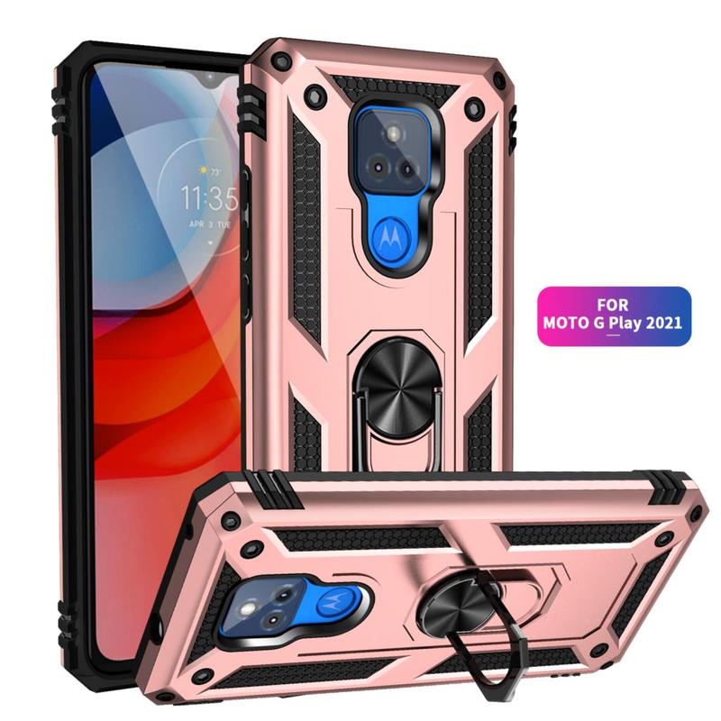 For Moto G Play Case for Phone Moto G Play 2021 Case Shockproof Armor Rugged Military Protective Car Holder Magnetic Cover
