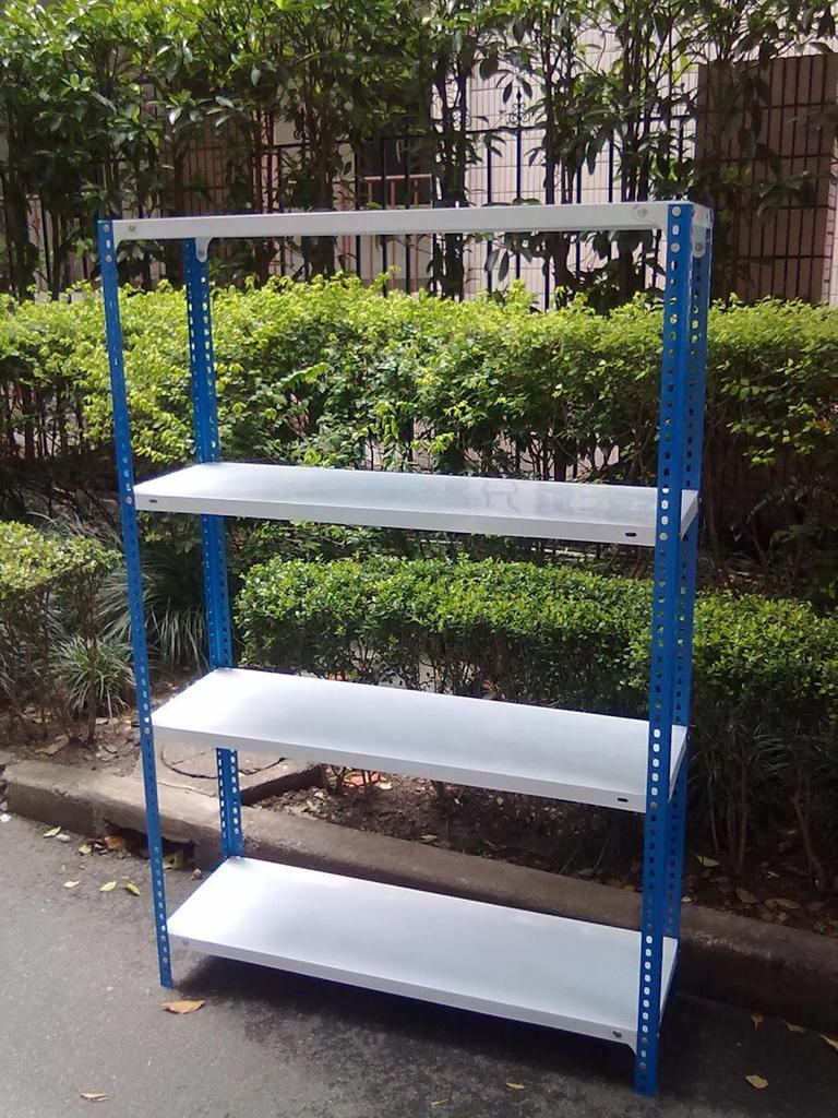 Raft din oțel unghiular rezistent: Raft de depozitare 1x0.3x1.8m pentru depozit