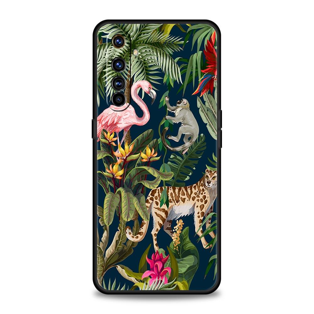 

Soft TPU Case For Realme C67 C63 C55 C53 C25 C21 10 11 12 13 GT 2 3 5 Pro Plus 5G Phone Cover Tropical Jungle Print Leopard Bags Realme GT2 Pro