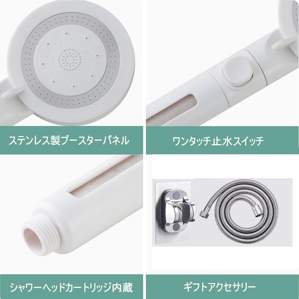 YAJOM Shower Pressure Boosting Shower 5 Levels High Water Low Water Water Water Purification Chlorine Ultra Fine Water Closed Water At Bathroom