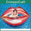 Stylish Red Lip Inflatable Pool Float For Adults With Glitter Lipstick Pattern