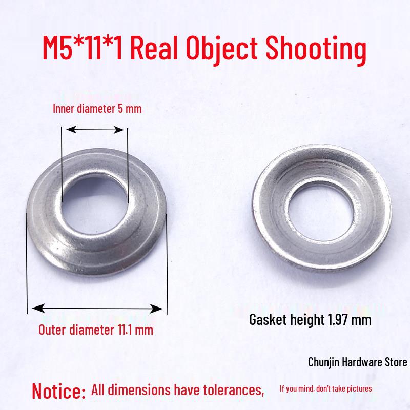 304 Stainless Steel Bowl Gasket with Washer for Adjustable Foot Cup and Recessed Hole Screw
