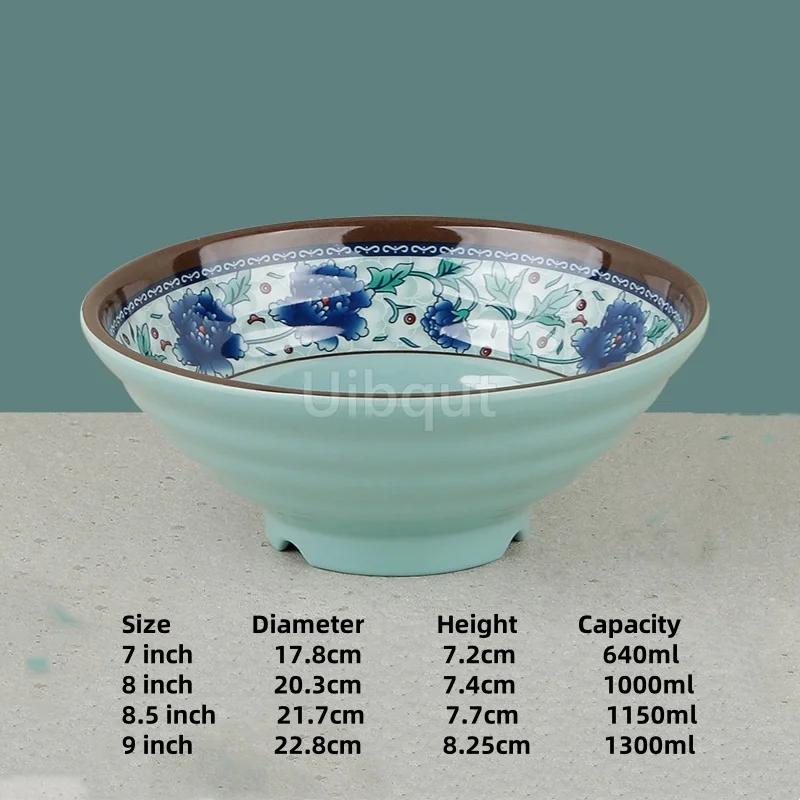 Melamine Noodle Bowl Household Plastic Tableware Restaurant Commercial Ramen Salad Bowl Thickened Not Easily Broken Soup Bowls