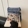 Vintage Butterfly Printing Denim Bag Crossbody Bag