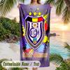 Beach Towel Anderlecht FC Print Custom Name Text Soft Towel for Swimming Pool