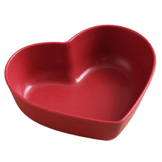 Dessertteller, herzförmig, stapelbar, sturzfest, waschbar, Sound-Konstruktion, Lebensmittel-Anti-Deformations-Gewürzteller für das Esszimmer
