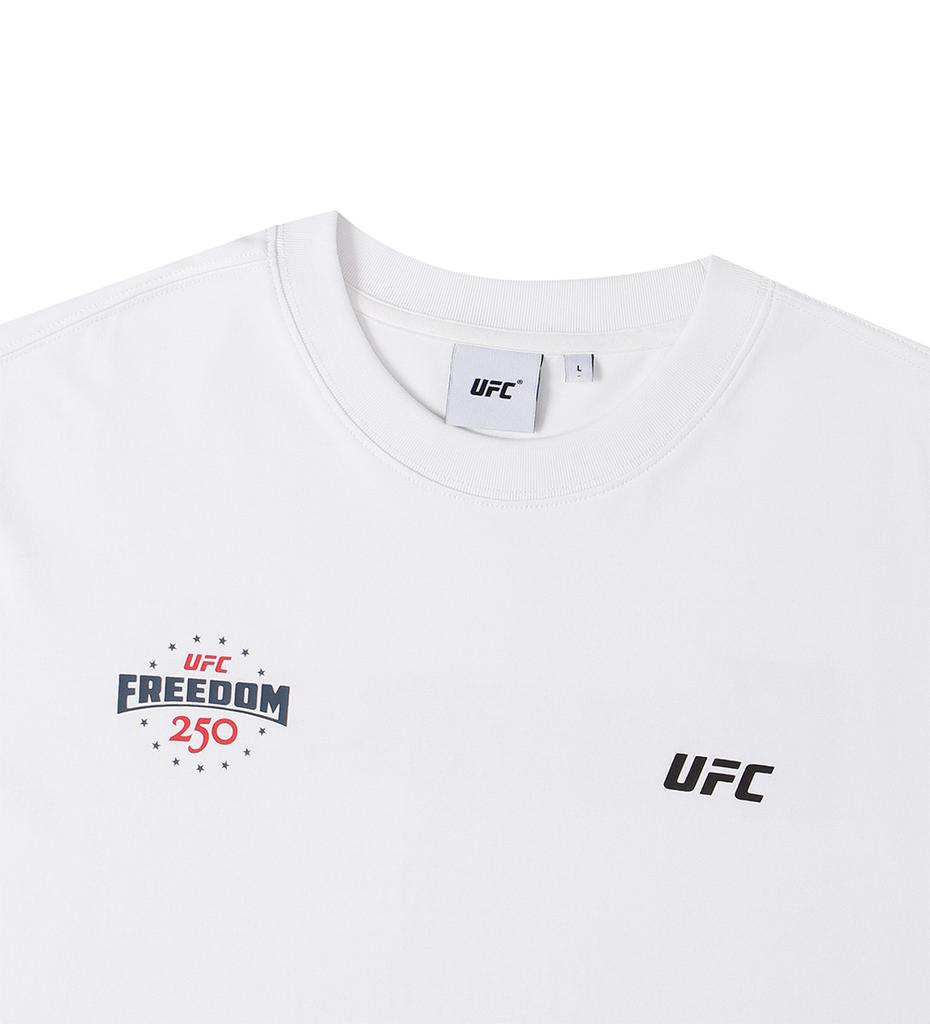 UFC SPORT Ufc Freedom 250 Relaxed Fit Short Sleeve T-Shirt Off-White U2Ssx2129Ow