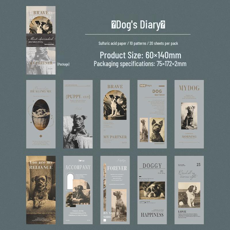 Ретро Тема Коллаж для Ведения Записей Пергамент - Серия Скрытое Прошлое (6 стилей)