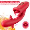 Vibrating Wand and Sucking Massager for Women with Licking and Biting Features