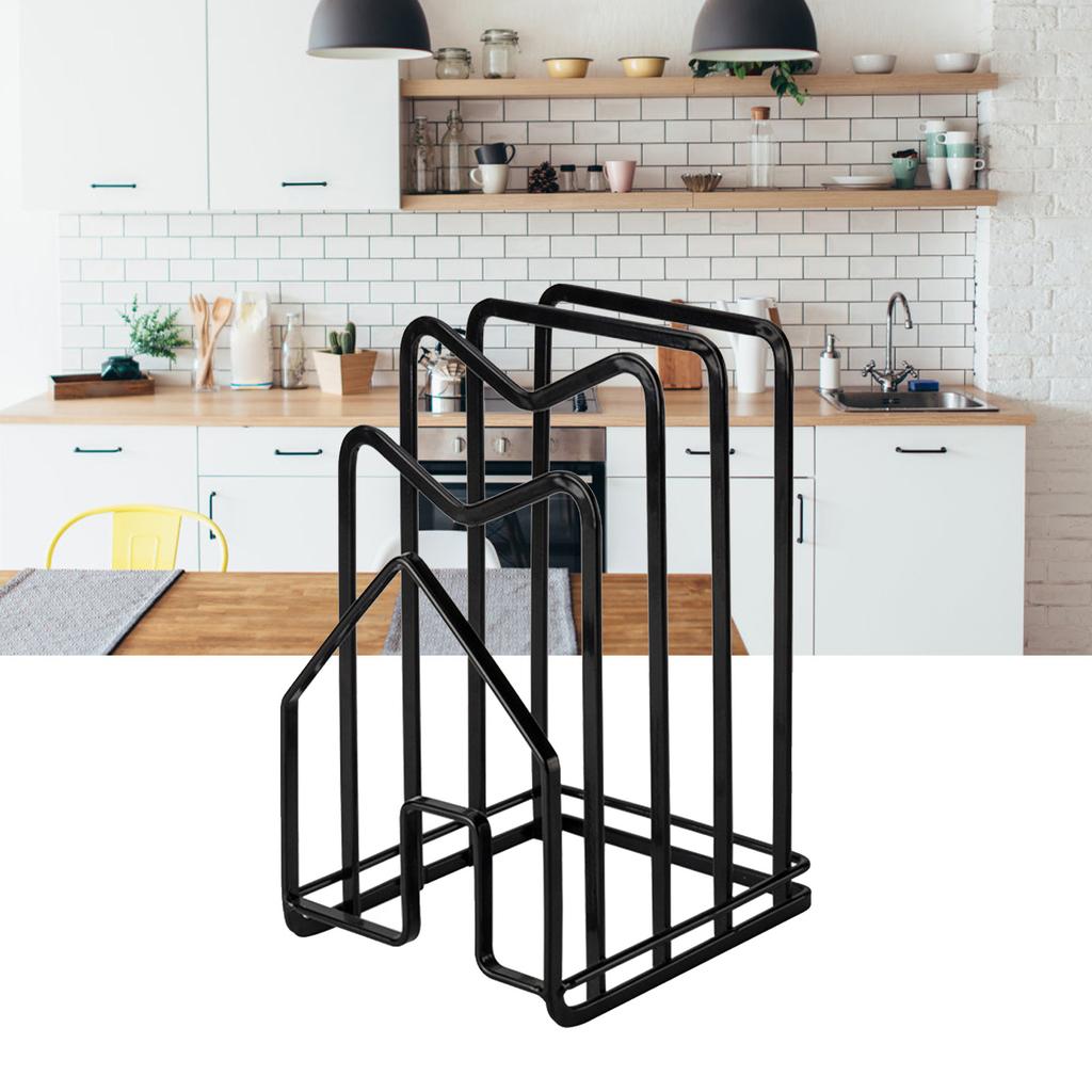 Cutting Board Storage Rack Versatile Chopping Board Pot Pan Lid Stand Holder for Kitchen Cabinet Countertop