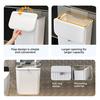 Kitchen Compost Bin 2.1 Gallon /3.2 Gallon Wall Mounted Trash Can with Lid Waste Basket Bin Bathroom Garbage Bin for Kitchen Countertop or under Sink