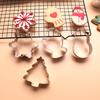 Christmas Cookie Cutter Gingerbread Xmas Tree Mold Christmas Cake Decoration Tool Navidad Gift DIY Baking Biscuit Mould