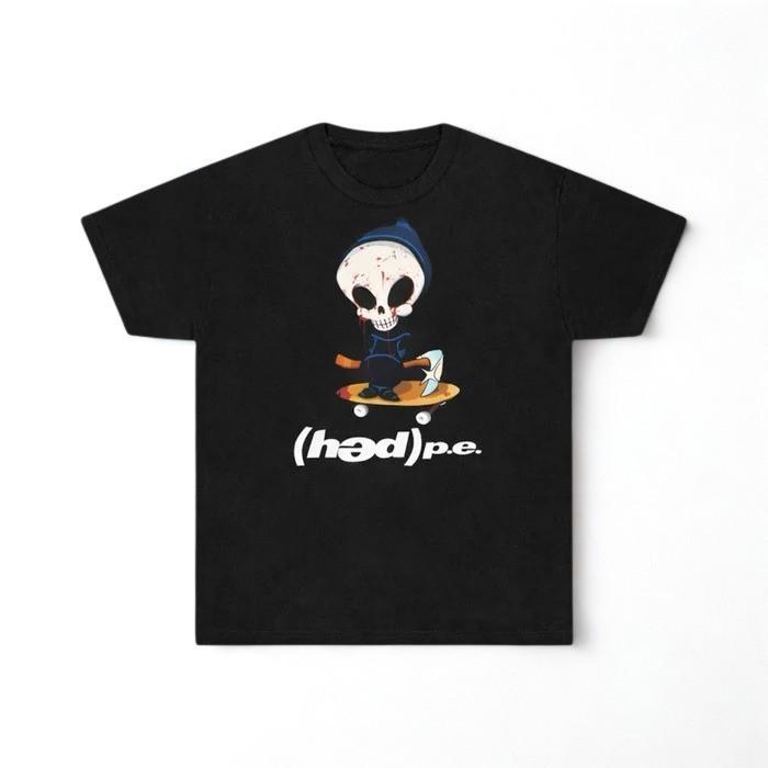 Vintage (hed)p.e. Nu-Metal Graphic Poster: Skater Reaper Skeleton on T-Shirt XXXXL