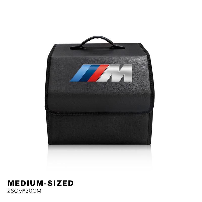 CDKO4 Leather Car Trunk Collapsible Organizer Foldable Storage Box For BMW X1 X2 X3 X5 X4 X6 X7 G30 G20 G32 G11 G12 F40 F30 Stickers