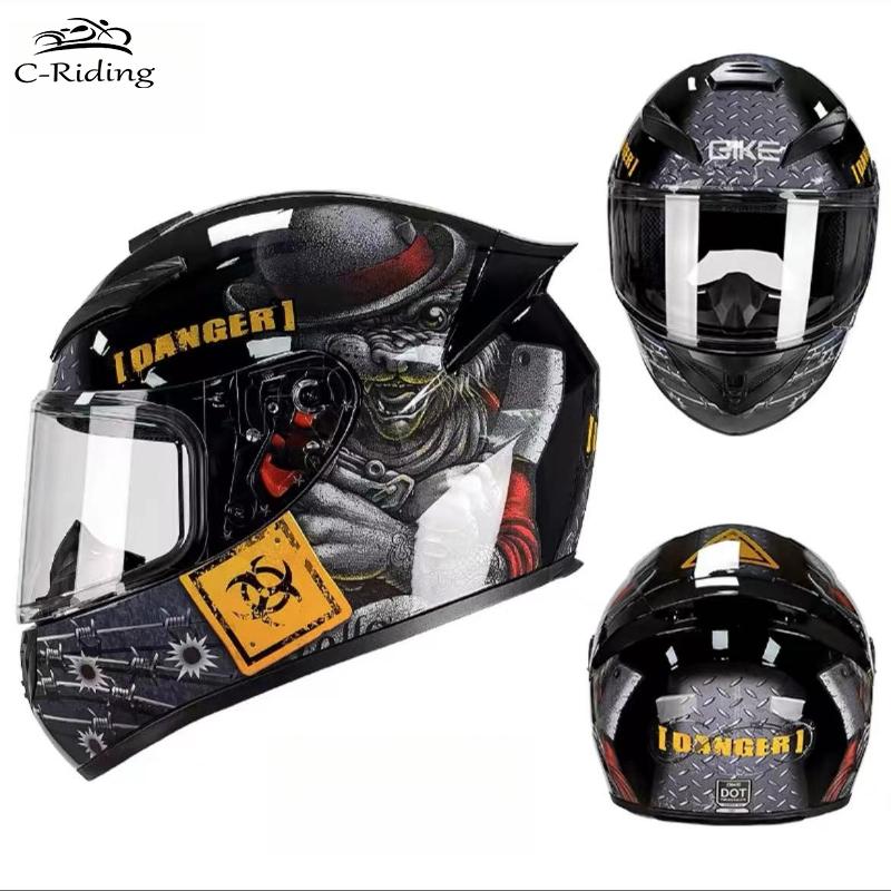 Green Tank Elements Men Women Moto Helmets Motorcycle Helmet Full Face Motocross Helmets with DOT casco para motociclista
