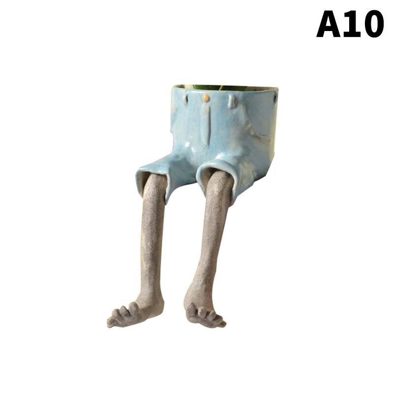 

1 Piece Resin Leggy Planter for Tabletop Modern Home Decor Creative Flower Pot for Living Room or Bedroom