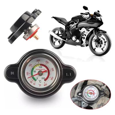 Car Motorcycle Styling Thermo Radiator Cap Tank Cover Water Temperature Gauge with Utility Safe 0.9 Bar/ 1.1 Bar/1.3 Bar