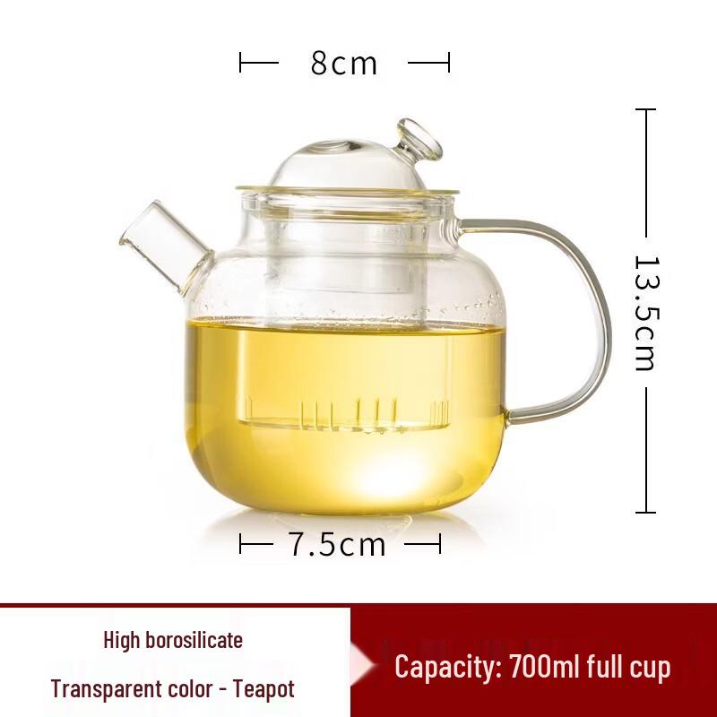 Wutuo Mushroom Style Heat-Resistant Glass Teapot