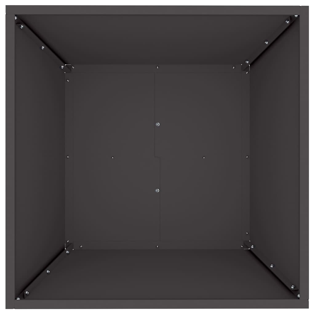 Garden Planter Black 50 X 50 X 15 Cm Cold Rolled Steel