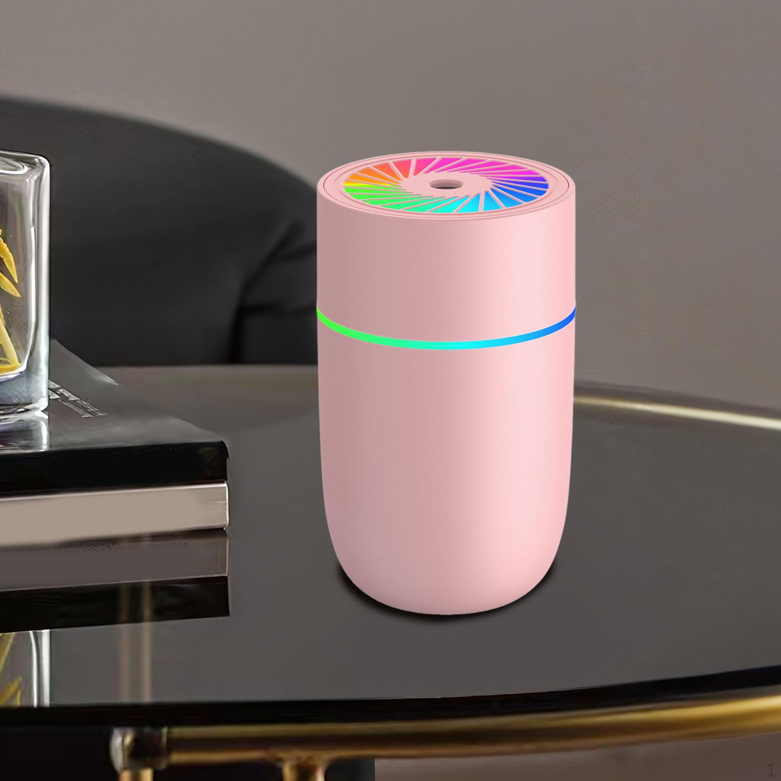 

Компактный настольный увлажнитель воздуха с подсветкой для дома и офиса розовый