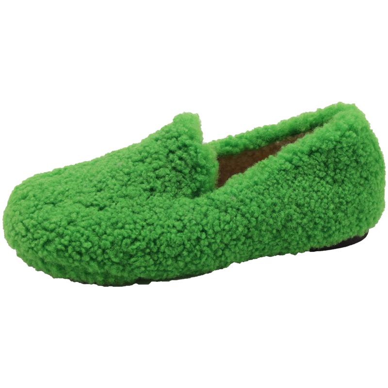 Fashion Plus Size Flat Shoes New Round Toe Deep Mouth Suede Warm Cotton Shoes for Autumn and Winter