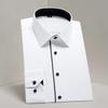 2025 Spring/Summer Men's Iron-Free White Long Sleeve Business Casual Shirt - Plus Size Available