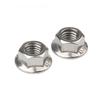 316 Stainless Steel Hex Flange Nut with Teeth, Anti-slip M3-M20