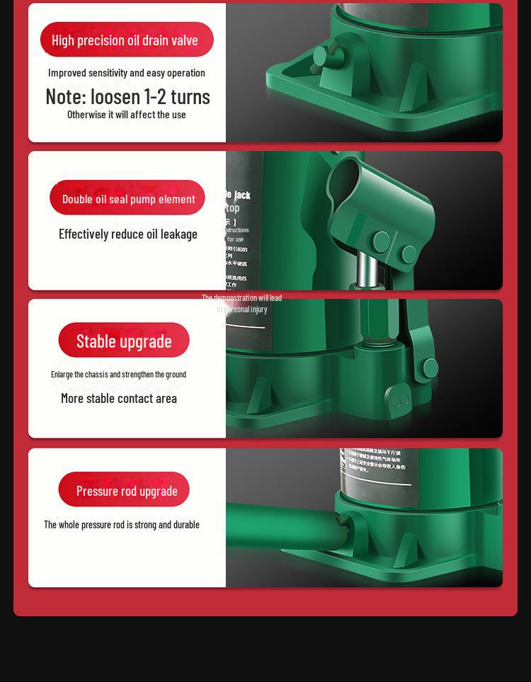 Multi-Capacity Vertical Hydraulic Jack: 5T, 10T, 20T, 50T for Car Tire Change & Repair