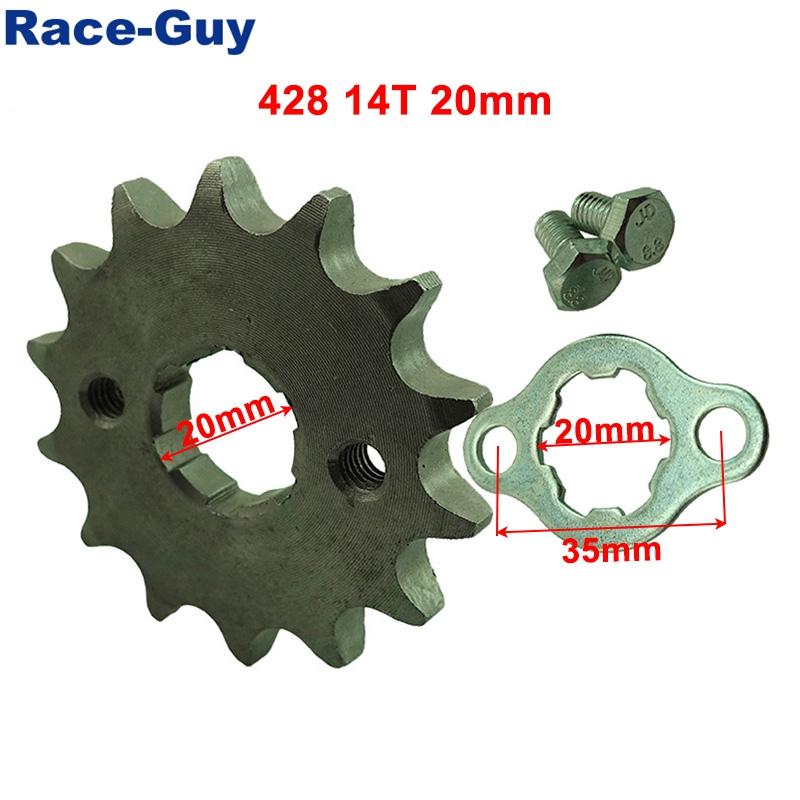 428 13T 14T 15T 16T 17T 18T 20mm Front Engine Sprocket Gear For CRF XR 50 70 KLX110 TTR SDG SSR Lifan YX Loncin Zongshen Orion