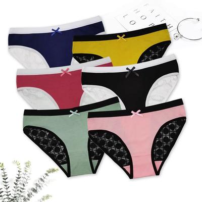 Women Cotton Briefs Ladies Bikini Sxey Lace Panties Comfortable Underwear Girls Lingerie 6 Pcs/set