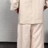 Women Summer Loose 2 Piece Outfits Casual 3/4 Sleeve V Neck Top And Wide Leg Pants Lounge Sets with Pockets