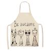 Nordic Cat Linen-Like Sleeveless Kitchen Apron