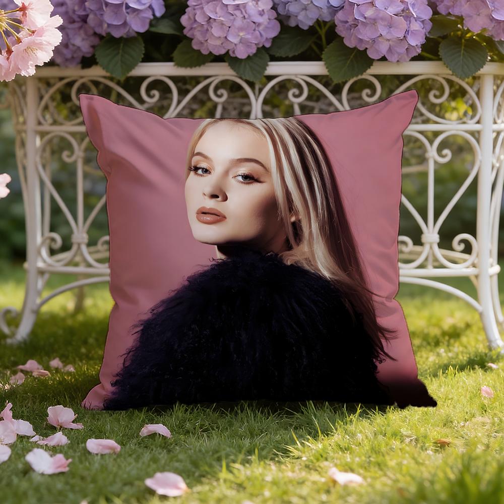 Singer Z-Zara L-Larsson Cushion Cover Home & Car Dual-Scene Pillow Cover: Reversible for Premium Comfort