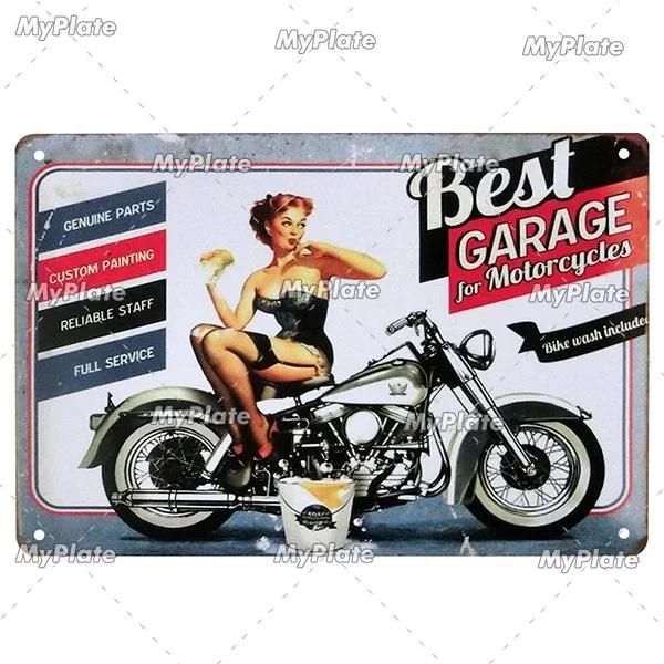 

Hot Rod Garage Винтажная Металлическая Табличка Жестяная Табличка Винтажная Декоративная Табличка Домашний Настенный Декор Табличка для Бара Домашний Декор Постер Дропшиппинг 20X30CM