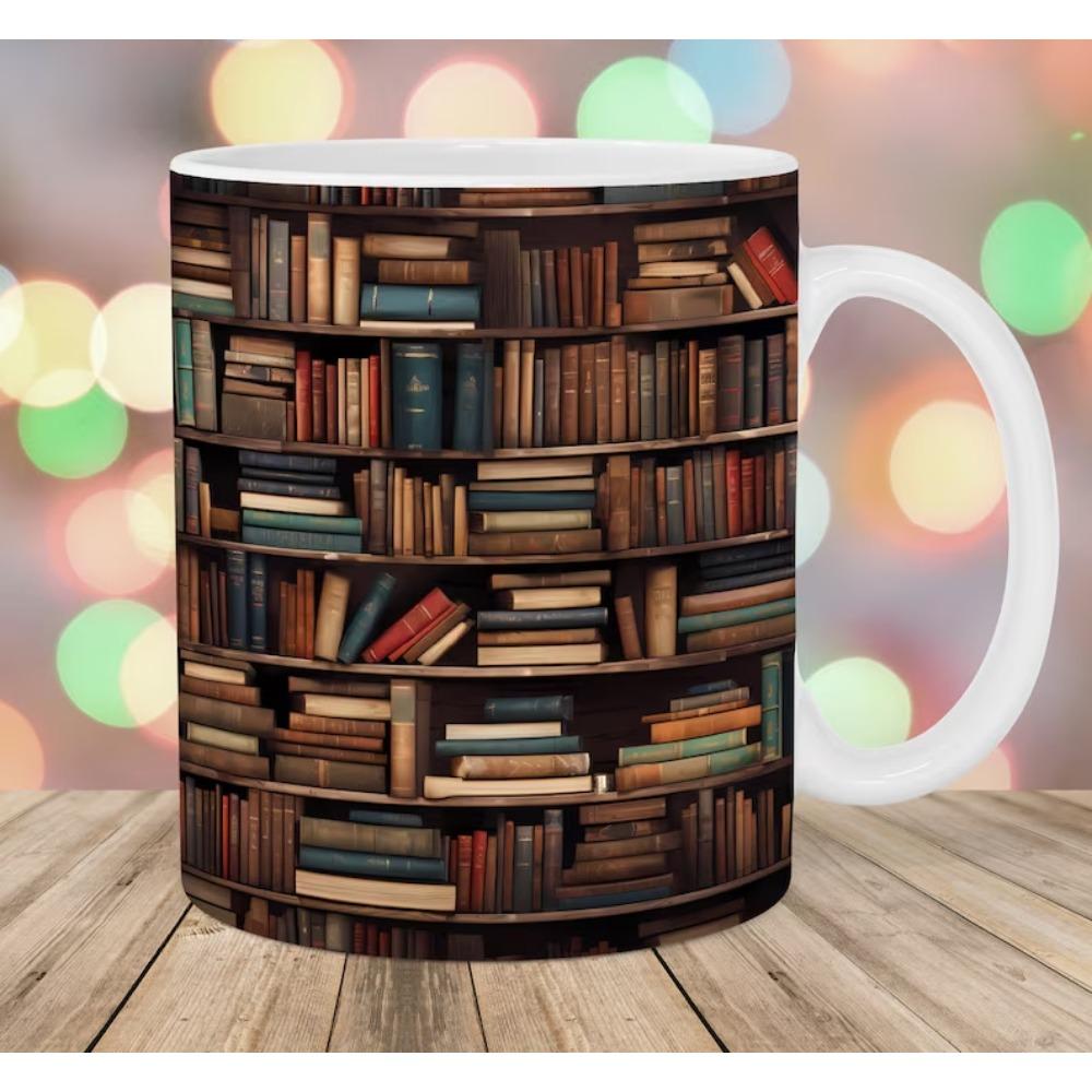 Bibliothek Keramik Kaffeetasse neues Bücherregal Buch Fan Teetasse