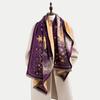 Autumn and Winter Oil Painting Style Scarf Fashionable and Versatile New Cold and Warm Medium and Long Star Scarf Atmosphere Shawl