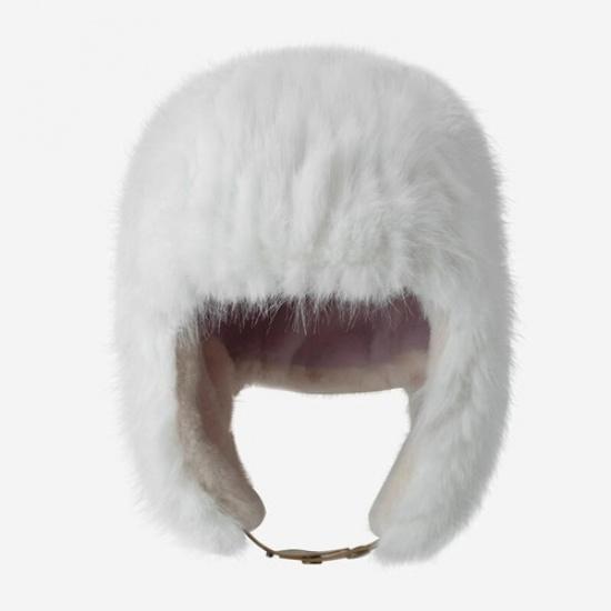Lady Windproof Faux Mink Fur Trapper Aviator Cossack Cap Warm Earflap Hat Winter