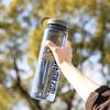 Captain Stag Water Bottle, Sports Bottle, Water Bottle, 1000ml, Direct Drinking, Rice Gradient, 6 Cups, BPA-Free, Clear Black, UY-7093