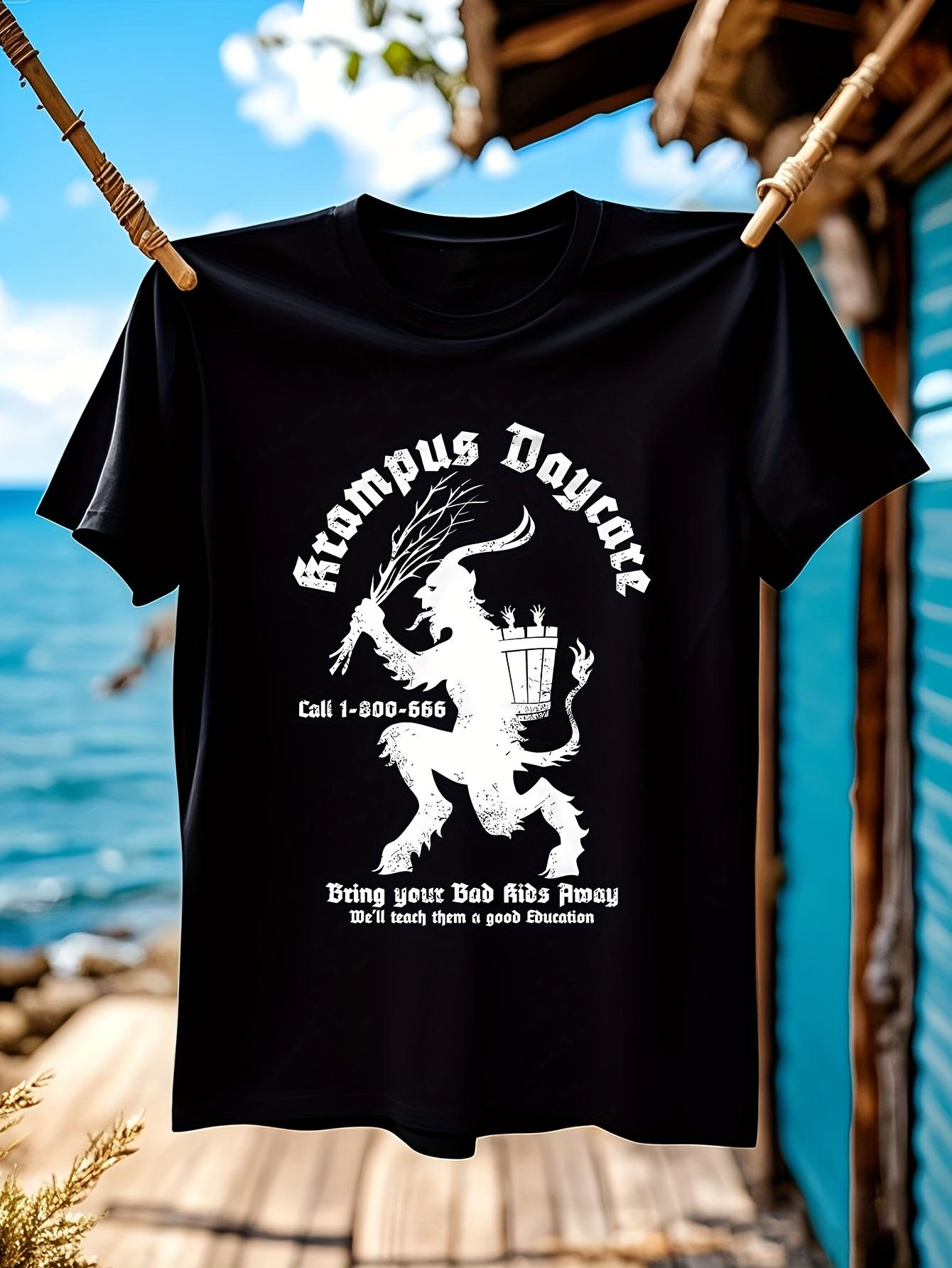 Krampus Daycare Christmas Funny Tshirt Funny Cult Greetin... XXXXL