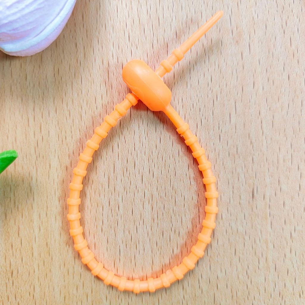 220mm Colorful Silicone Cable Tie Keychain & Wire Organizer