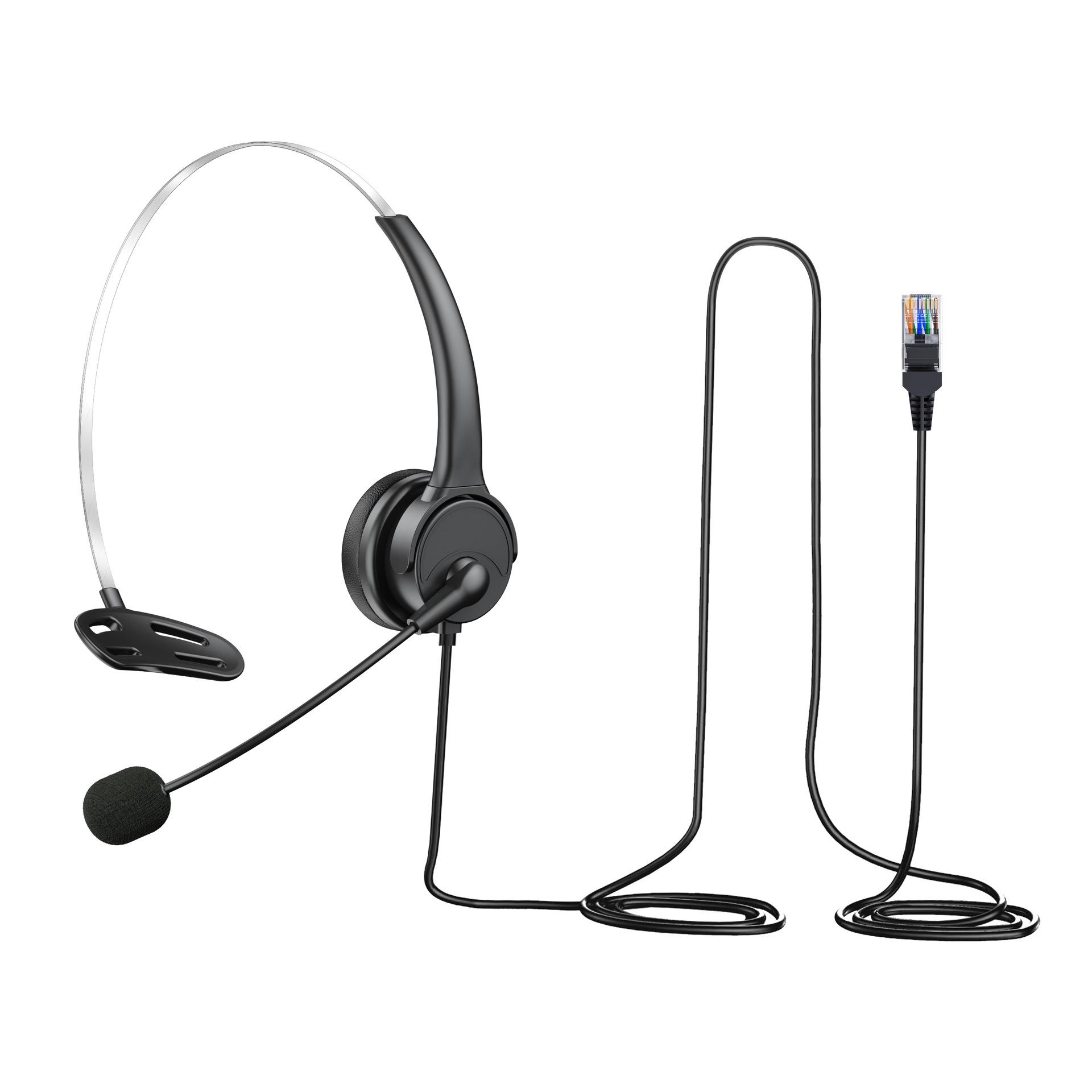 

Single-Ear RJ9 Call Center Headset with ENC Microphone