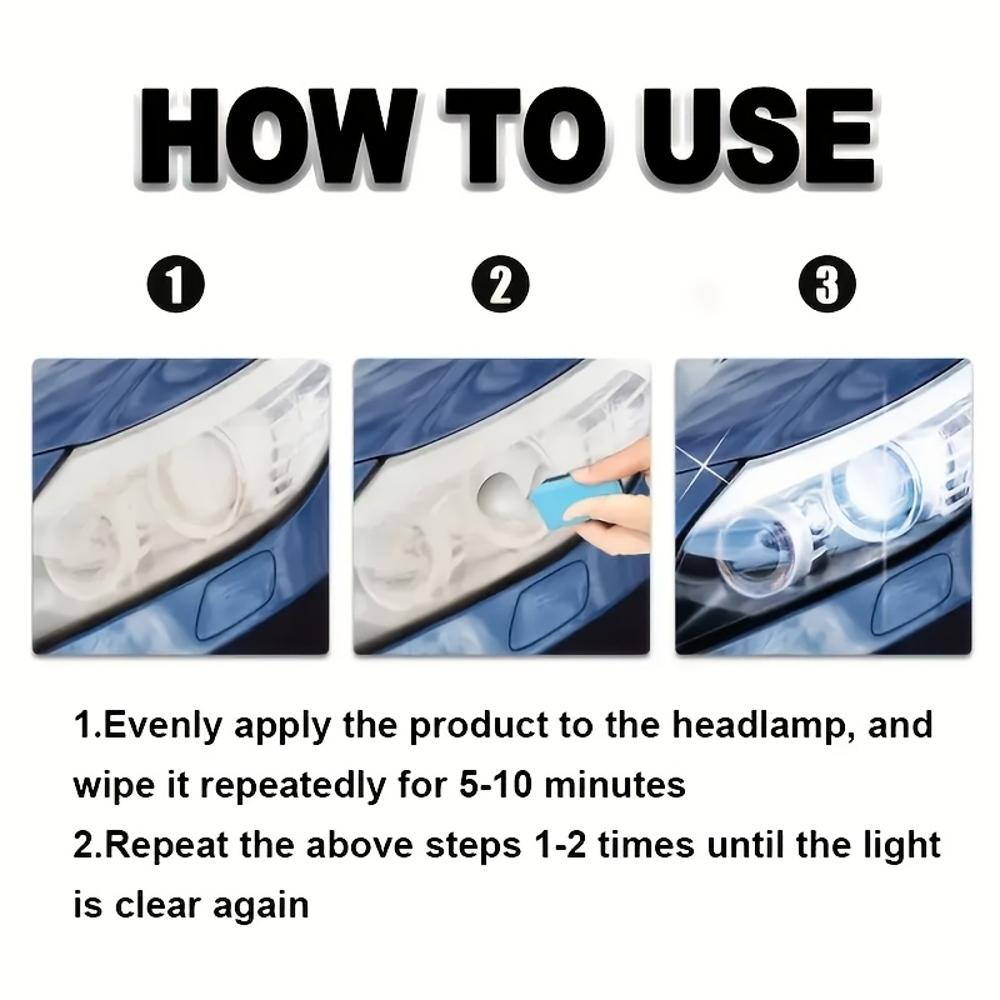Headlight Restoration Kit/Removes Yellowing And Oxidation, Front Headlight Restoration, Polishing Repair Paste, Motorcycle Light