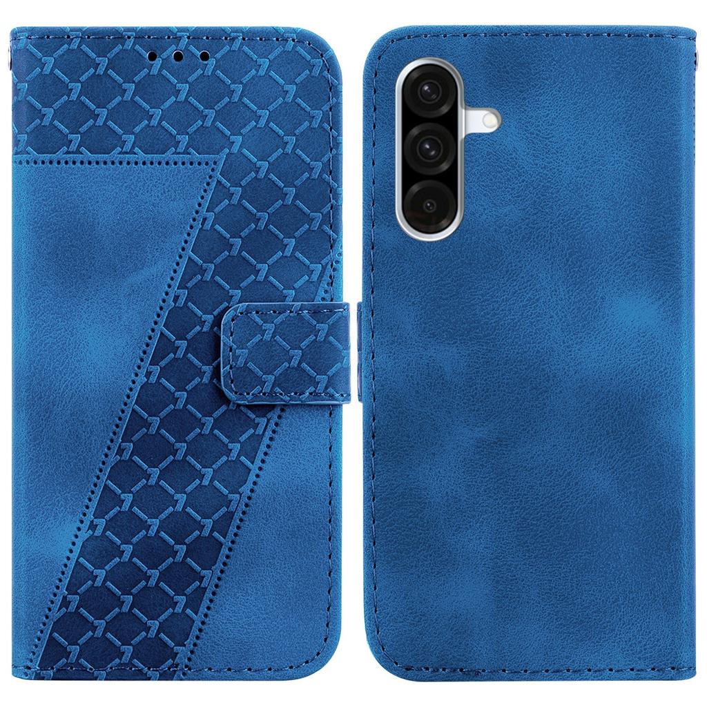 For Samsung Galaxy A56 5G/A36 5G Stand Case 7-Shaped Pattern Imprint Leather Phone Cover