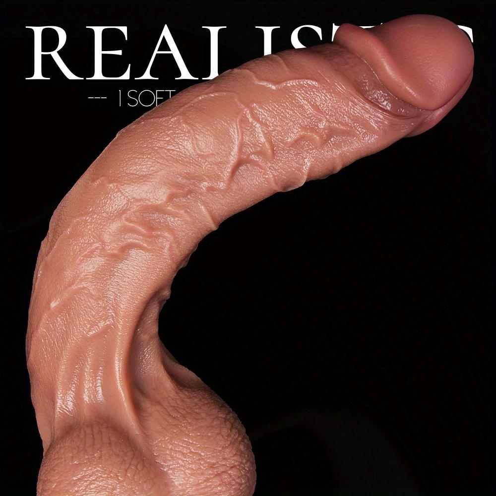 Realistic Soft Silicone Dildo – Skin-Friendly Wearable G-Spot Stimulator for Women&Couples,Flexible Lifelike Design,Hands-Free Female Masturbation Toy