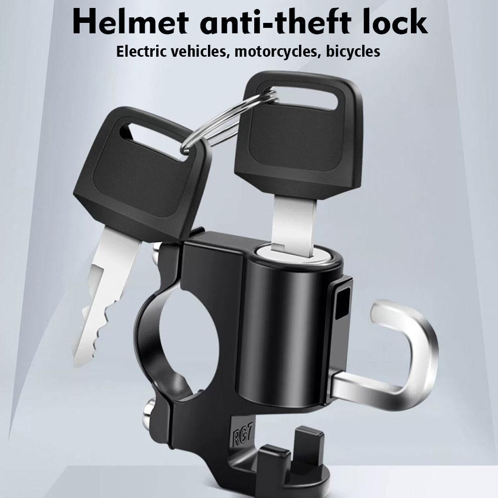 Diebstahlschutz Helm Schloss Lenkerhalterung Motorrad Elektro-Motorrad Universell Sicherheit Metallschloss Mit Schlüsselsatz