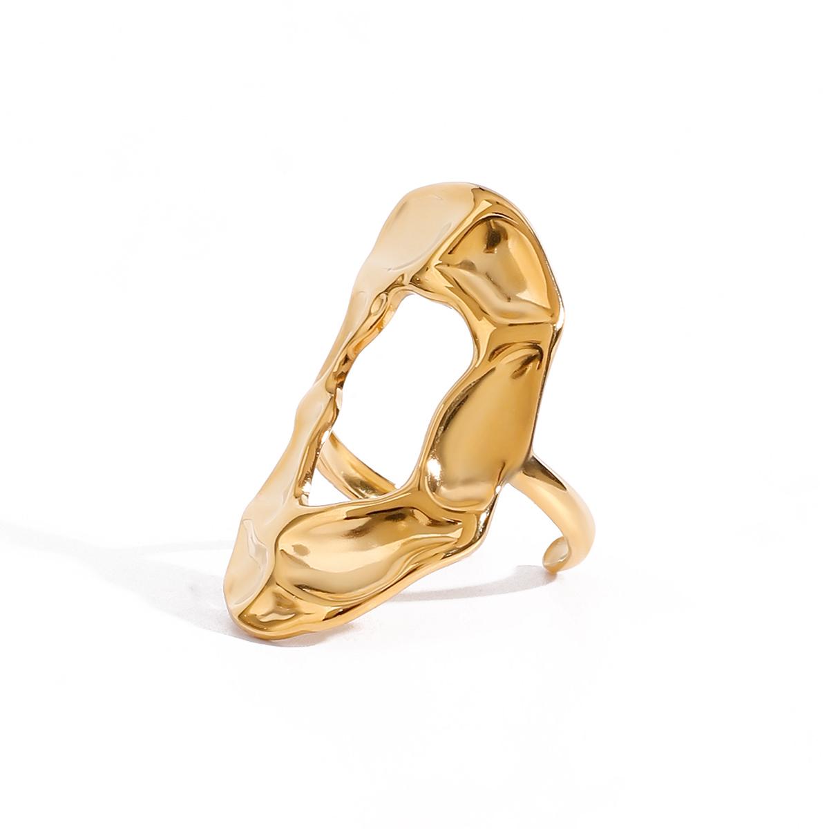 

Yori Позолоченное 18K Изогнутое Кольцо Нержавеющая Сталь Современное Искусство Ювелирное Изделие Гипоаллергенное для Женщин Элегантный Подарок 2025 золотистый