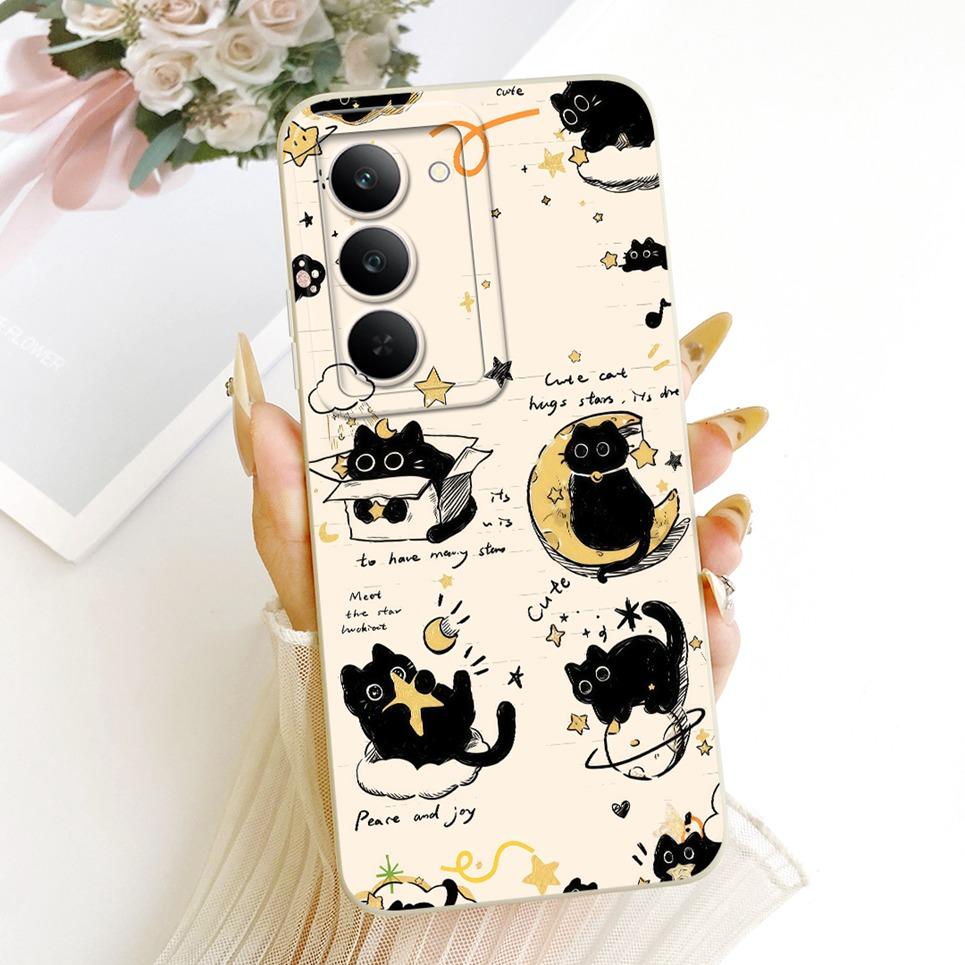Cat Chinese Loong Dragon Painting Casing For Realme 14 14x 14T 14 PRO Plus Phone Case Matte Liquid Silicone Soft Bumper Cover