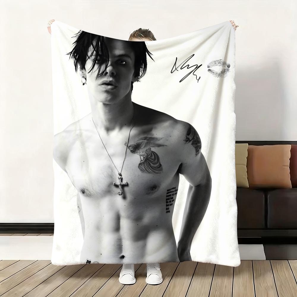 HOT Singer Y-Yungblud Throw Flannel Fluffy Soft Blanket Warm Skin-Friendly Throw For Sofa Bed Office Nap Winter