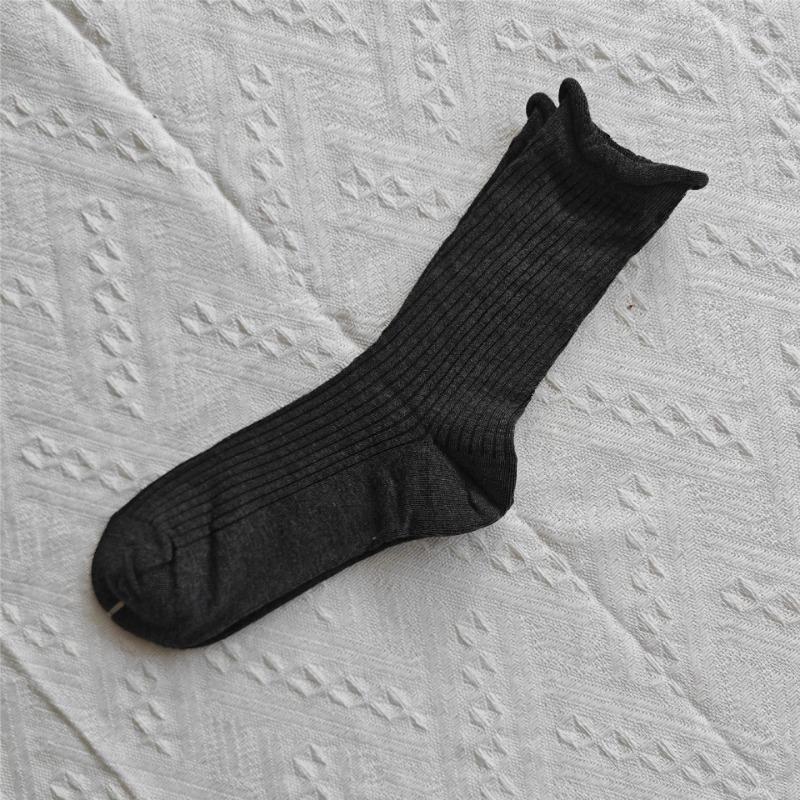 Female Spring and Summer Thin Ballet Style Show Thin Tube Pile Socks